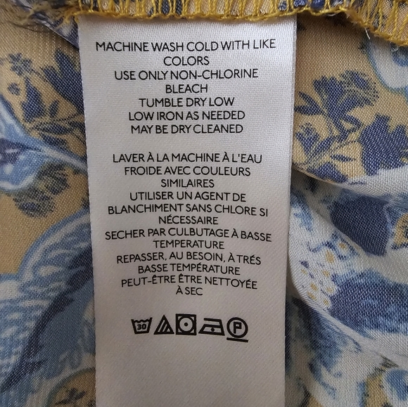 Free People Soli Mini In Golden Hour Floral Deep V-Neck Long Sleeve Dress Size L - Picture 8 of 9